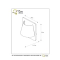 Light wooden wall lamp E14 with white shade