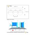 Deckenleuchte 38 cm 3xG9 IP44 für Badezimmer schwarz mit Messing