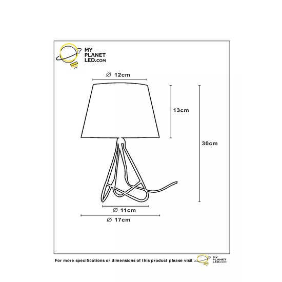 Lámpara de sobremesa cobre refinado 17 cm E14