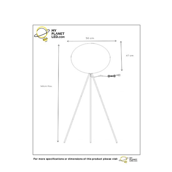 Vloerlamp 50 cm met witte veren E27