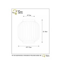 Weiß/Messing geriffelte Deckenlampe 19,5 cm E27 weiß