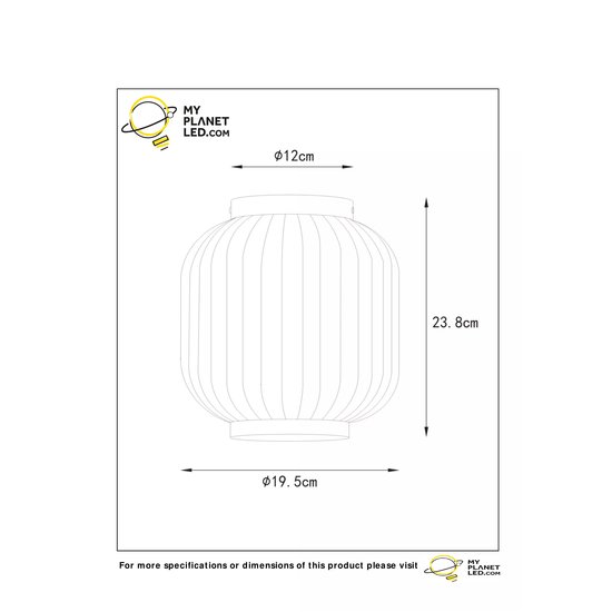 Plafonnier nervuré blanc/laiton 19,5 cm E27 blanc