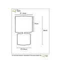 Lampe à poser beige pierre 14 cm avec abat-jour E14