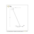 Elegant slim anthracite standing reading lamp GU10