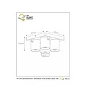 Spot de plafond LED Dim to warm GU10 4x5W or mat/laiton