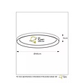 Warm round gold/brass ceiling lamp 48 cm dimmable 38W