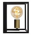Cubo minimalista con aplique negro look escandinavo E27