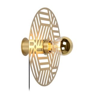 Rural retro look wall lamp matt gold/brass 25 cm E27