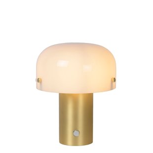 Ländliche stilvolle Tischlampe aus mattem Gold/Messing E14 3 StepDim