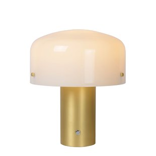 Lámpara de sobremesa estilo rural oro mate/latón E27 3 StepDim