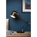 Lámpara de escritorio atemporal con look retro negro E27