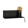 Schöne, minimalistische schwarze Nachttischlampe E27
