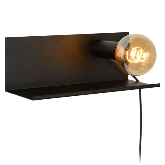 Belle lampe de chevet noire minimaliste E27