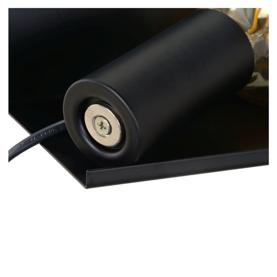 Schöne, minimalistische schwarze Nachttischlampe E27