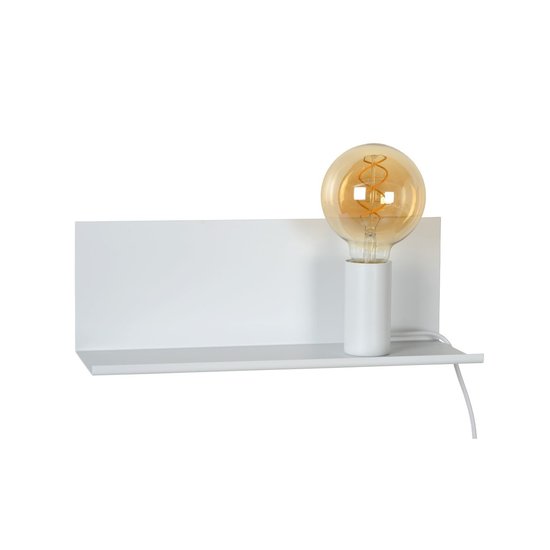 Schöne weiße minimalistische Nachttischlampe E27