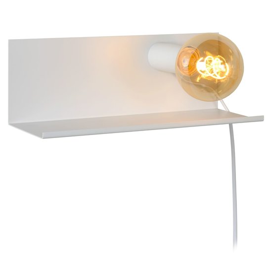 Beautiful white minimalist bedside lamp E27