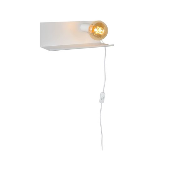 Schöne weiße minimalistische Nachttischlampe E27