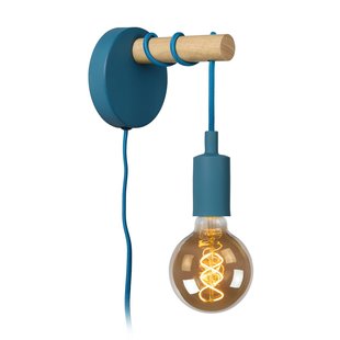 Einfache industrielle Wandlampe in lustiger Form (Kinderzimmer) 12 cm E27 blau