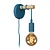 Einfache industrielle Wandlampe in lustiger Form (Kinderzimmer) 12 cm E27 blau