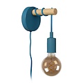 Einfache industrielle Wandlampe in lustiger Form (Kinderzimmer) 12 cm E27 blau