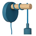 Einfache industrielle Wandlampe in lustiger Form (Kinderzimmer) 12 cm E27 blau