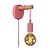 Aplique industrial forma sencilla y divertida rosa (habitación infantil) 12 cm E27