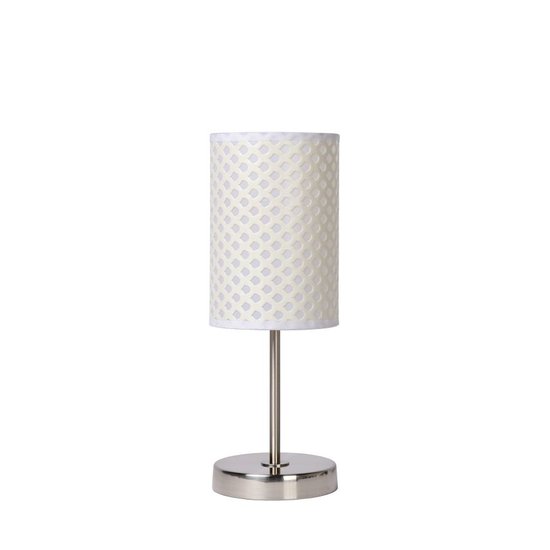 Lámpara de mesa moderna y trendy blanca 13 cm E27