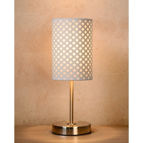 Lampe à poser blanche moderne et tendance 13 cm E27