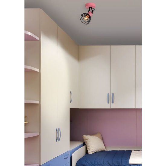 Pink simple and fun shape industrial wall spot (children's room) E27