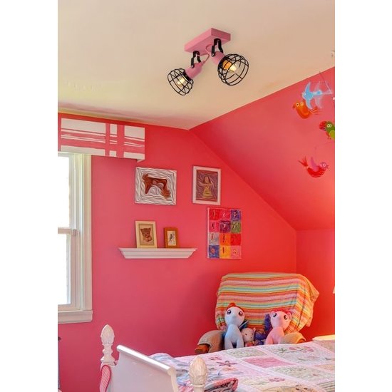 Playful pink and cool modern ceiling lamp E27