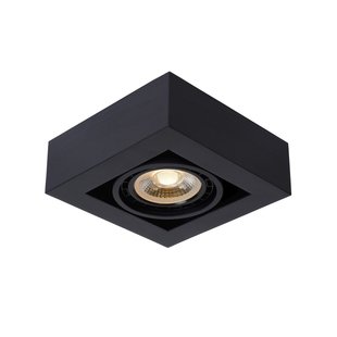 Foco de techo cuadrado moderno simple negro LED DIMGU10 12W 2200/3000K