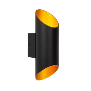 Zwart cilindervormige elegant moderne wandlamp 10 cm G9