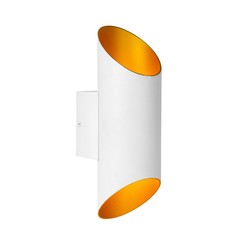 Aplique elegante y moderno cilíndrico blanco 10 cm G9