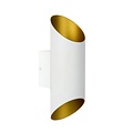 Elegant modern cylindrical white wall lamp 10 cm G9