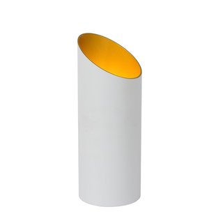 Elegant white modern cylindrical table lamp 9.6 cm E27