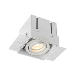 Foco empotrable blanco funcional con aspecto industrial GU10 50W