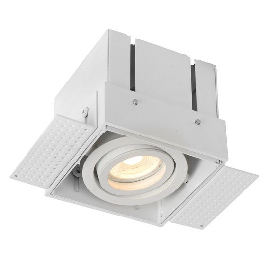 Functioneel witte inbouwspot met industriele look GU10 50W