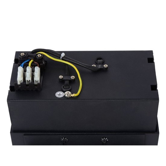 Foco empotrable doble trimless negro 2xGU10 para escayola