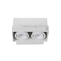 Witte dubbele trimless inbouwspot 2xGU10 in te pleisteren