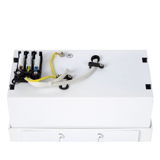 Witte dubbele trimless inbouwspot 2xGU10 in te pleisteren