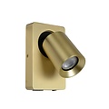 Sleek, pure design wall spot matt gold/brass LED DIM GU10 5W 3000K USB