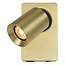 Schlanker Wandspot im puren Design, mattgold/messingfarben, LED DIM GU10 5W 3000K USB