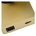 Strakke puur design wandspot mat goud/messing LED DIM GU10 5W 3000K USB