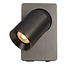 Sleek wall spot pure design steel LED Dimb GU10 5W 3000K USB black