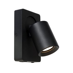 Sleek, pure design black wall spot LED DIM GU10 5W 3000K USB