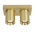 Spot de plafond cylindrique simple intemporel LED DIM GU10 5W 2200K/3000K or mat/laiton