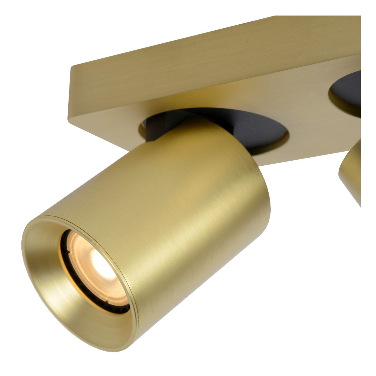 Zeitloser schlichter zylindrischer Deckenstrahler matt gold/messing | LED GU10 2200K/3000K 5W DIM