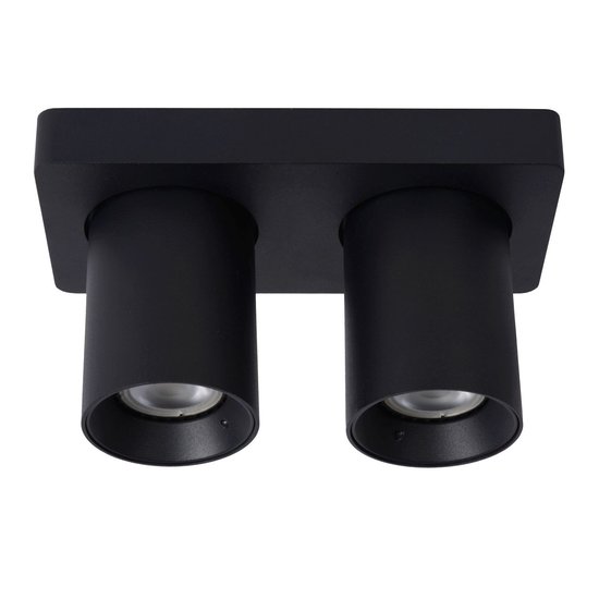 Simple cylindrical ceiling spot LED DIM GU10 2x5W 2200K/3000K black