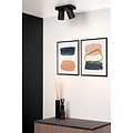 Simple cylindrical ceiling spot LED DIM GU10 2x5W 2200K/3000K black