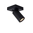 Spot de plafond cylindrique noir et pratique moderne LED DIM GU10 5W 2200K/3000K IP44